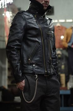 #leather #shopsmallbusiness #shophandmade #handmadelove #leatherjacket #leatherproduct Revival Clothing, Jacket Ideas, Mens Leather Clothing, Jackets Men Fashion, Biker Leather, Vintage Leather Jacket