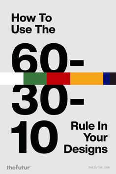 a poster with the words how to use the 80 - 90 - rule rules in your designs