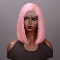 Item: Soul Lady Light Pink Ultra Silky Straight Bob 5x5 HD Lace Closure Wigs Hair Material: 100% Top Grade Virgin Human Hair Lace Wig Wig Density: 150% Density,180% Density,Thick Full From Top To Ends; Enough to meet your requirement, bigger density wig is available for you. Hair Color: Light Pink Hair Length: 8 inch, 10 Inch, 12 inch, 14 inch Part Design: Original C-Part, Can Do Side Part/Middle Part Hair Features: Pre Plucked Hairline With Bleached Knots,100% True To Length. No Tangle, No Shed Light Pink Bob, Light Pink Hair, Middle Part Hairstyles, Closure Wigs, Remy Human Hair Wigs, High Quality Wigs, Custom Wigs, Lace Closure Wig, Closure Wig