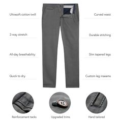 Feel Good Chino Pants Cotton Twill Slim Fit – Perk Best Chinos, Grey Chino Pants, Black Chino Pants, Cocktail Attire Men, Stretches For Flexibility, Grey Chinos, Stay Soft, Black Chinos, Blue Chinos