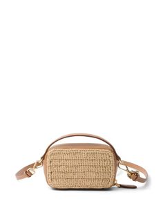 Prada Woven Mini Pouch - Farfetch Prada Clutch, Prada Mini, Mini Pouch, Versace Outfit, Woven Raffia, Chanel 2, Mini Pouches, Iconic Bags, Demi Fine Jewelry