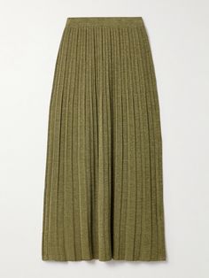 Zimmermann's 'Wylie' midi skirt is made from flexible ribbed-knit flecked with metallic threads for a sparkling finish. It has a floaty design with a comfortable elasticated waist and lightweight handle. Wear it with the coordinating top or pared back to a bodysuit or blazer. Knit Midi Skirt, Sport Swimwear, Knit Midi, Green Skirt, Jeans Dress, Net A Porter, Women Collection, Denim Dress, Jacket Dress