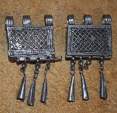 Antique-Ethiopian-Telsum-Prayer-Box-Bead-Set-Dangles Amhara Jewelry, Prayer Box, Flare Pant, Bead Set, Metal Beads, Chanel Boy Bag, Ethiopia, Flare Pants, Black Diamond