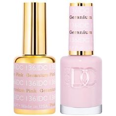 DND DC Gel Duo - Geranium Pink #136 - Universal Nail Supplies Pink Geranium, Geraniums, Nails, 10 Things