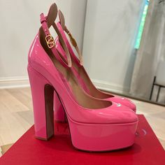 Worn Only Once And Comes With Shopping Bag, Box And Dust Bags Valentino Platform, Pink Pumps, Valentino Shoes, Platform Pumps, Pink Color, Dust Bag, Pumps, Women Shoes, Pink