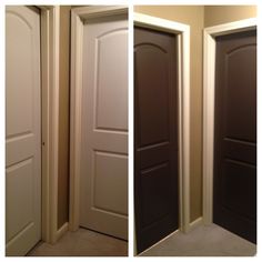 two pictures of the same door in different rooms