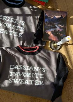 Three years ago I thought to myself "I wish I had a crewneck that said '____'s favorite crewneck'" for my current book boyfriend (it was Azriel at the time. Still is tbh) It was at that moment that I remembered I have a clothing shop and also free will!! This concept was born, but after all this time it has been RE-IMAGINED into sweater form. I love these more than I ever have and I hope you do too! The material is SO SOFT and the color blocking is so fun. This sweater is fully licensed with SJM Timeless Sweater, Versatile Sweater, After All This Time, Free Will, All This Time, Sweater Fits, Sweater Gift, Book Boyfriends, Favorite Sweater