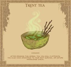 Druid Items Dnd, Dnd Magic Food, Magical Items Dnd, Dnd Consumables, Dnd Magical Items, Dnd Drinks, Dnd Plants, James Gifford