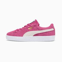 Suede Classic XXI Women's Sneakers, Garnet Rose-PUMA White, extralarge Retro Pink Sneakers For Skateboarding, Classic Puma Sneakers For Streetwear, Pink Logo Sneakers For Streetwear, Spring Streetwear Sneakers With Logo, Logo Sneakers For Spring Streetwear, Pink Puma Sneakers For Streetwear, Classic Pink Sneakers For Streetwear, Pink Puma Logo Sneakers For Streetwear, Classic Pink High-top Sneakers