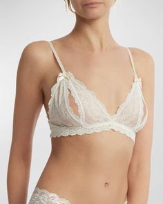 Get free shipping on Hanky Panky Luxe Lace Open-Cup Bralette at Neiman Marcus. Shop the latest luxury fashions from top designers. Embroidered Handkerchief, Modern Trend, Top Designers, Lingerie Set, Neiman Marcus, Bralette, Tops Designs, Lingerie, Luxury Fashion