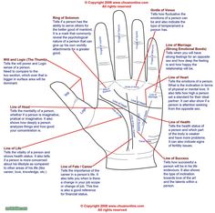 Palm Reading --> http://All-About-Tarot.com <-- Basic Palm Reading, Palm Reading Charts, Palmistry Reading, Star Mandala, Magia Das Ervas, Reading Charts, Hand Palm, Palm Reading, Making Life Easier