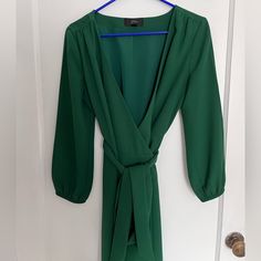 Nwot Questions? Leave A Comment Below! Green Mini Dress With Tie Waist For Party, Green Tie Waist Mini Dress For Brunch, Green Mini Dress With Tie Waist For Brunch, Green Long Sleeve Wrap Dress For Date Night, Fitted Green Mini Dress With Tie Waist, Green Mini Dress With Surplice Neckline For Date Night, Green Long Sleeve Wrap Dress With Tie Waist, Green Long Sleeve Tie Waist Wrap Dress, Green Surplice Neckline Dress For Work