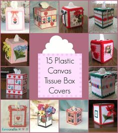 many different types of tissue box covers