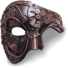 Steampunk Phantom Mask https://madburner.com Phantom Mask, Steampunk Aesthetic, Model Tattoo, Steampunk Mask, Pyramid Collection, Steampunk Crafts, Steampunk Decor