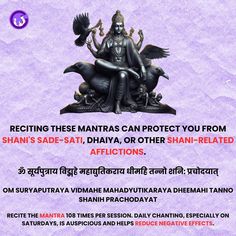 The benefits of reciting this mantra 1.Reduces Negative Influences: Helps in mitigating the adverse effects associated with Shani’s Sade Sati or Dhaiyya 2.Enhances Mental Peace: Promotes tranquility and focus, making it easier to handle life’s challenges 3.Improves Relationships: Aids in smoothing out conflicts and improving personal relationships 4.Boosts Perseverance: Strengthens resilience and patience, which are essential for overcoming obstacles 5.Spiritual Growth: Facilitates spir... Shani Mantra, Ganpati Mantra, Spiritual Remedies, Spiritual Rituals, Durga Mantra, Shani Dev, Fertility Bracelet, Mental Peace, Pichwai Painting