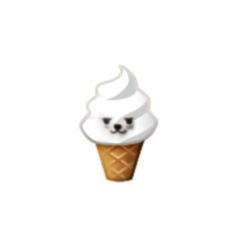 an ice cream cone with a panda face on it