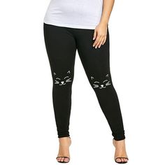 Fashion Women Plus Size Pants Yoga Sport Pants Cat Print Knee Leggings Trousers Features: 1.It is made of high quality materials,durable enought for your daily wearing 2.Stylish and fashion design make you more attractive 3.Tight design allows you to exercise more convenient 4.Great for Daily,Casual,I am sure you will like it! Product information: Gender:Women Season:four season Occasion:Daily Material:Polyester Decoration:None Pattern Type:Print Style:Fashion,Causal Fit:Fits ture to size Thickness:Standard Package include:1PC Women pants Size: XL Waist: 79cm/31.1" Hip: 100cm/39.4" Length: 92cm/36.2" Size: XXL Waist: 85cm/33.5" Hip: 106cm/41.7" Length: 93cm/36.6" Size: XXXL Waist: 91cm/35.8" Hip: 112cm/44.1" Length: 94cm/37.0" Size: XXXXL Waist: 97cm/38.2" Hip: 118cm/46.5" Length: 95cm/37. Cat Leggings, Stylish Leggings, Long Leggings, Plus Size Leggings, Plus Size Pants, Cat Print, Plus Size Casual, Sport Pants, Work Casual