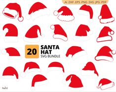 santa hat svg bundle for christmas