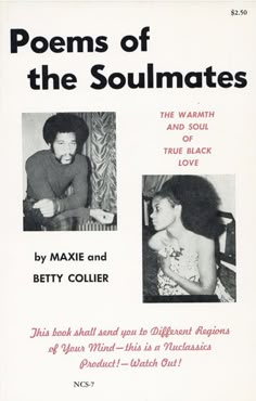 the front cover of a book with an image of two people