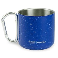 Asobu | Campfire Mug (White) Carabiner Clip Handle - Double Walled Insulated - Pacific Rayne Camping Mugs Walmart, Cold Brew Coffee Maker, Camping Style, Carabiner Clip, Travel Bottles, Wine Chiller, Frothing Pitcher, Cold Brew Coffee, Loose Leaf Tea