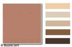 the color swatches are brown, beige, and tan with different shades to choose from