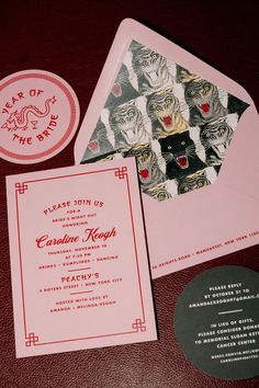 an image of wedding stationery with cards and envelopes