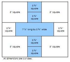 a diagram showing how to make a square quilt with the measurements for each side and four squares