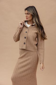 Shining Light Sweater Cardigan – ROOLEE Sweater Midi Skirt, Shining Light, The Shining, Light Sweater, Basic Tee, Sweater Skirt, Steve Madden, Dodge, Casual Looks