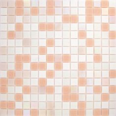 an orange and white checkered tile pattern with small squares on the bottom right corner