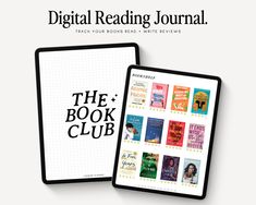 the book club digital reading journal is open and ready to be used on your ipad