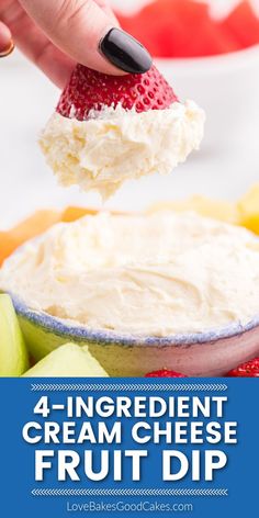 Cream Cheese Fruit Dip recipe Sweet Cream Cheese Dip, Recipes Using Cream Cheese, Flavored Cream Cheeses, Homemade Chocolate Truffles, Quick Delicious Meals