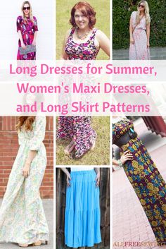 long dresses for summer, women's maxi dresses, and long skirt patterns