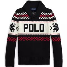 This Cotton Shawl-Collar Sweater Is Intarsia-Knit With A Geometric Pattern And The Iconic Polo Logo. By Choosing Ralph Lauren Childrenswear's Cotton Products, You’re Supporting Ralph Lauren Childrenswear's Investment In The Better Cotton Mission To Help Cotton Communities Survive And Thrive While Protecting And Restoring The Environment. This Product Is Sourced Via A System Of Mass Balance And Therefore May Not Contain Better Cotton. Visit Bettercotton.Org/Learnmore For More Information About Ma Winter Cotton Top With Fair Isle Pattern, Cotton Fair Isle Pattern Tops For Winter, Cotton Fair Isle Winter Tops, Winter Fair Isle Pattern Cotton Tops, Ralph Lauren Long Sleeve Winter Tops, White Long Sleeve Tops With Fair Isle Pattern, White Long Sleeve Top With Fair Isle Pattern, Ralph Lauren Cotton Winter Tops, Ralph Lauren White Sweater For Fall