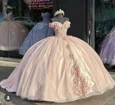 Ball Gown Sweet 16, Pink Sweet 16, Pink Quince, Dresses Off Shoulder