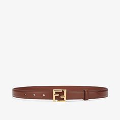 Wishlist 2022, Designer Belts For Women, Brown Accessories, Brown Leather Belt, Fendi Belt, Metal Accessories