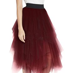 Women's Elegant Mesh Layered Tulle Skirt Sheer Tutu Midi Skirt Material: 100% Polyester, Very Soft And Breathable. Lightweight Two Layer: The Lining Ensure It Completely Non-See-Through, The Irregular Mesh Layer Make It More Trendy. Elastic Waist, Fit You Perfectly. Easily Matched With T-Shirt, Tunic Top For A Chick Look. Size Detail: S:Waist:24.4inch~Length:33.8inch M:Waist:26inch~Length:34.6inch L:Waist:27.6inch~Length:35.4inch Xl:Waist:29.1inch~Length:36.2inch Spring Asymmetrical Tulle Skirt, Spring Tulle Asymmetrical Skirt, Stretch Tulle Mini Skirt, Summer Tulle Tiered Mini Skirt, Asymmetrical Tulle Skirt For Summer, Summer Tiered Tulle Mini Skirt, Summer Voluminous Tulle Skirt, Fitted Asymmetrical Tulle Skirt, Elegant Asymmetrical Tulle Skirt