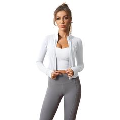 Women's Stretchy Lightweight Jacket Cheap Activewear For Jogging During Sports Season, Cheap Activewear For Running In Sports Season, Womens Running Jacket, Outdoor Clothing Brands, Outfit Primavera, Athlete Workout, Slim Fit Jackets, Running Pants, Running Jacket