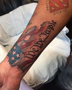 an american flag with the words 75 patriotic we the people tattoos and ideas