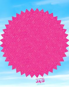 a bright pink starburst is in the sky