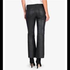 An On-Trend Style That Can Be Dressed Up Or Down, This Pair Of Fabulous Faux Leather Pants Are A Closet Staple. Designed In A High Rise Silhouette, This Chic Style Can Elevate Any Look They Are Paired With. Cuffed Denim Jeans, Denim Blouse, Trend Style, High Rise Mom Jeans, Straight Leg Denim, Faux Leather Pants, Wide Leg Denim, Cropped Denim, White Denim