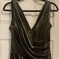 Incredibly Comfortable And Flattering. It Is The Petite Length. Shoulder To Hem Is 62” And Waist To Hem Is 41”. I Wear A Size 12 Typically And This Fit Perfectly. Wait Time Is Currently 10 Weeks, Get This In 1! It’s $210 With Tax And Shipping From The Website. Save Yourself Some $$$$! Revelry Dresses, Velvet Bridesmaid Dress, Bridesmaid Dress Color, Velvet Bridesmaid, Vintage Green Dress, Velvet Bridesmaid Dresses, Bridesmaid Dress Colors, Dress Dusty, Size 16 Dresses