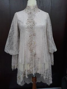 Kebaya Lace Modern Hijab, Kebaya Modern Simple, Renda Kebaya, Brokat Modern, Cute Lace Dresses