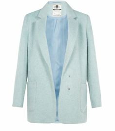 In a luxe #mohair finish, we absolutely adore this #Mint Green Double Pocket Textured #Coat. #newlookfashion #jacket #newseason #pastel #ss14 Smart Coat, Textured Coat, Men's Coats & Jackets, Mens Coats