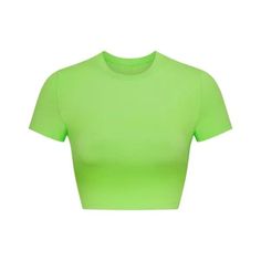 Skims Cotton Jersey Super Cropped T-Shirt *New Without Tags* Description: Fitted Short Sleeve T-Shirt, Crew Neckline, Super Cropped Length, Tonal Contrasted Stitching Color: Neon Green Fabric: 90% Cotton / 10% Spandex Fit: Model Is Size 2 And 5’ 8” (173 Cm), Wearing Skims S ***Never Been Worn, Only Tried On But Took Tags Off Cause I Was Originally Going To Keep It*** Sporty Fitted Crop Top T-shirt, Basic Fitted Cropped T-shirt For Streetwear, Fitted Green Trendy T-shirt, Green Crew Neck Crop Top For Summer, Green Stretch Cotton Cropped T-shirt, Green Fitted Crew Neck Top, Fitted Green Crew Neck Top, Green Fitted Crop Top T-shirt, Sporty Summer Crop Top T-shirt