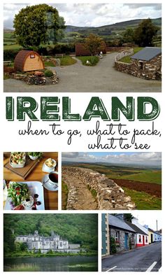 there is a collage of pictures with the words ireland