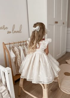 Toddlers In Dresses, Brides Daughter Dress, Toddler Dress For Wedding, Flower Girl Outfits Wedding, Toddler Wedding Guest Dress, Daughter Of Bride Dress, One Year Old Flower Girl, Flower Girl Dresses Ivory, Classy Flower Girl Dress