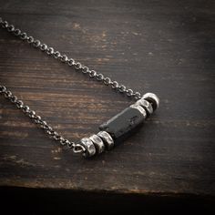 Raw Black Tourmaline, Modern Necklace, Mens Necklace, Protection Amulet, Amulet Necklace, Necklace Unique, Oxidised Jewellery, Necklace Beaded, Men's Necklace