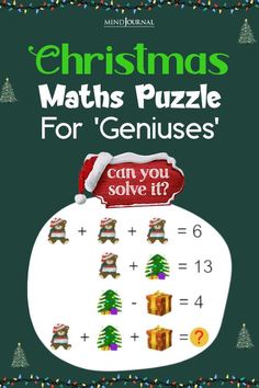 christmas maths puzzle for geniuses can you solve it?