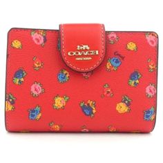 Coach Miami Red Mini Vintage Rose Medium Corner Zip Wallet Nwt C9934. *Please Note: The Pattern Placement Of The One You Receive Will Vary From The Pictures. Please View All Pictures. Item Details: Gold Tone Hardware Snap Closure 1 Id Slot 7 Card Slots 1 Bill Slots 2 Slip Pockets Zip Close Pocket Leather Printed Coated Canvas Im/Miami Red Multi Style C9934 Approximate Measurements: 5"L X 3.5"H X 0.5"D. Please View Our Other Coach Items For Sale. Questions? Please Contact Us. Thank You For Lookin Red Coach Wallet With Interior Card Slots, Red Coach Wallets With Interior Card Slots, Coach Red Rectangular Wallet, Coach Red Bifold Wallet, Red Rectangular Coach Wallet, Coach Red Wallet With Removable Pouch, Red Coach Wallet With Removable Pouch, Zip Wallet, Vintage Rose