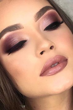 Mauve Halo Eye, Christening Makeup, Makeup Lips Matte, Blush Tutorial, Make Up Diy, Lips Tutorial, Makeup Lips